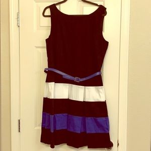 🖤 Black, White, and Blue Sleeveless Dress 💙